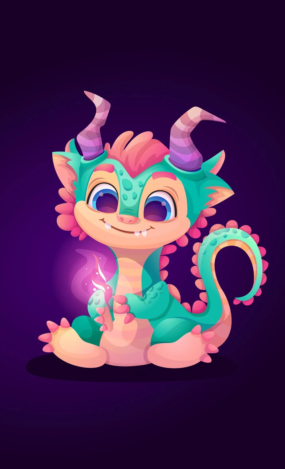 Dragon fantasy creature 2D illustration — game concept art Procreate