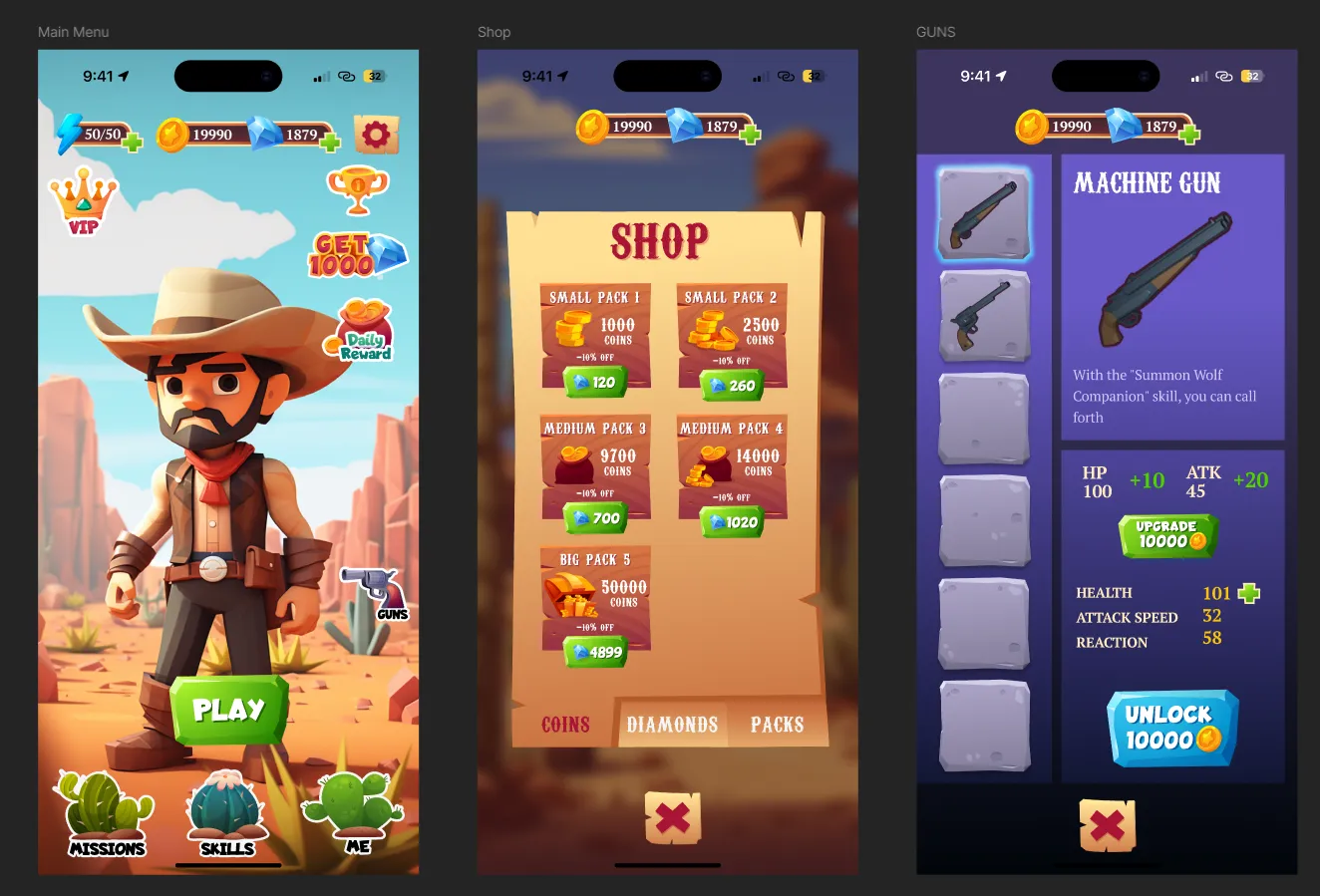 2D game art sprites and assets for mobile game — sprite sheet design