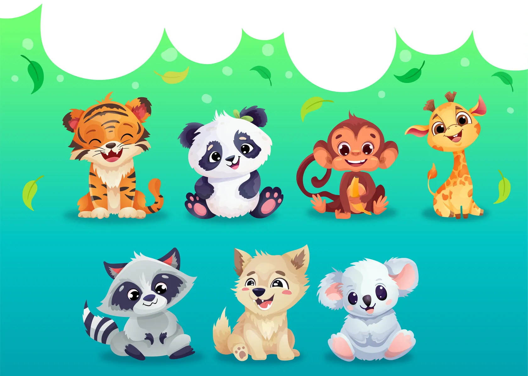 Toddler app UI artboard — children educational app design